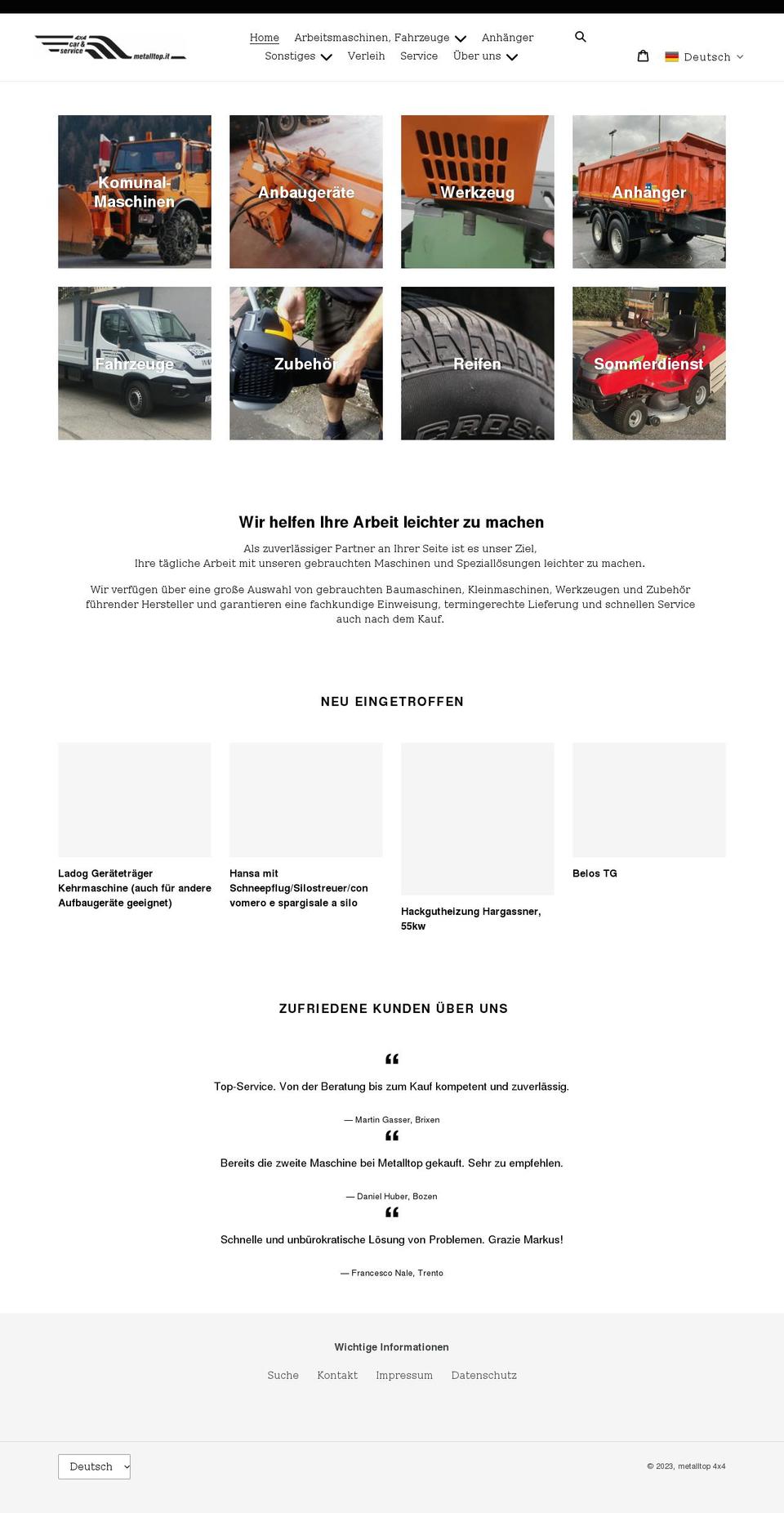 metalltop4x4.it shopify website screenshot