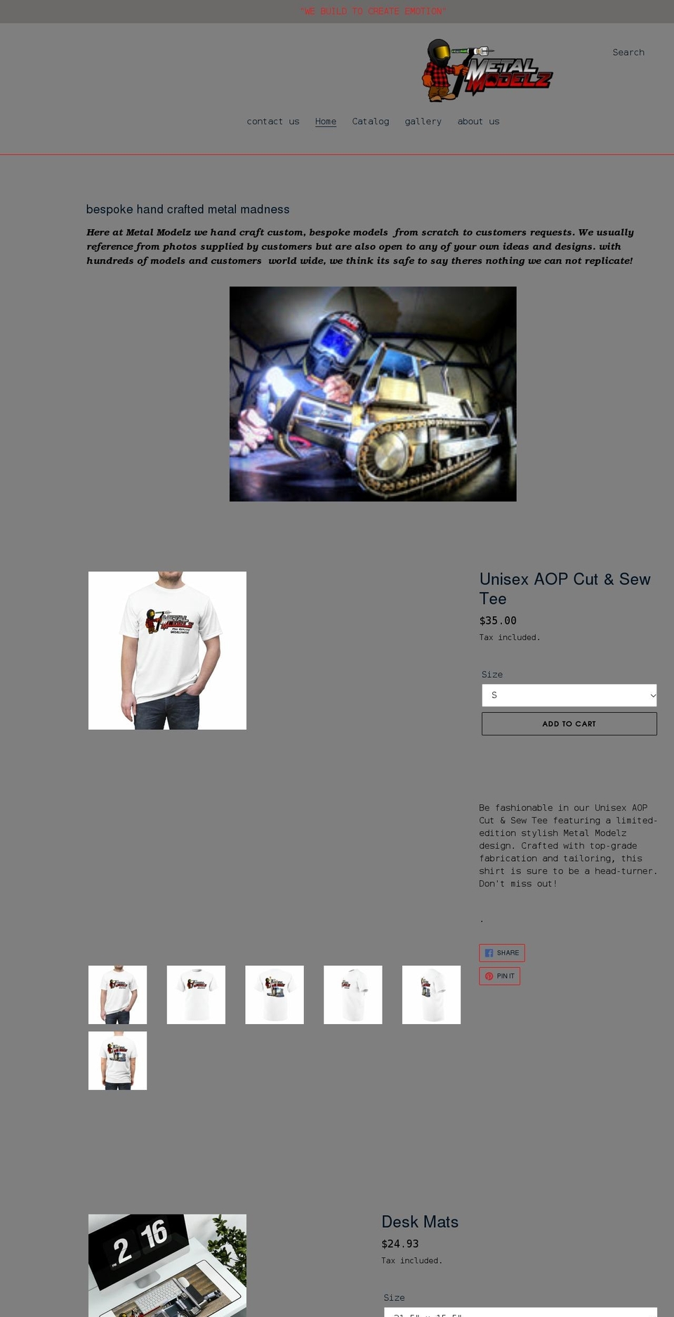 metalmodelz.com shopify website screenshot