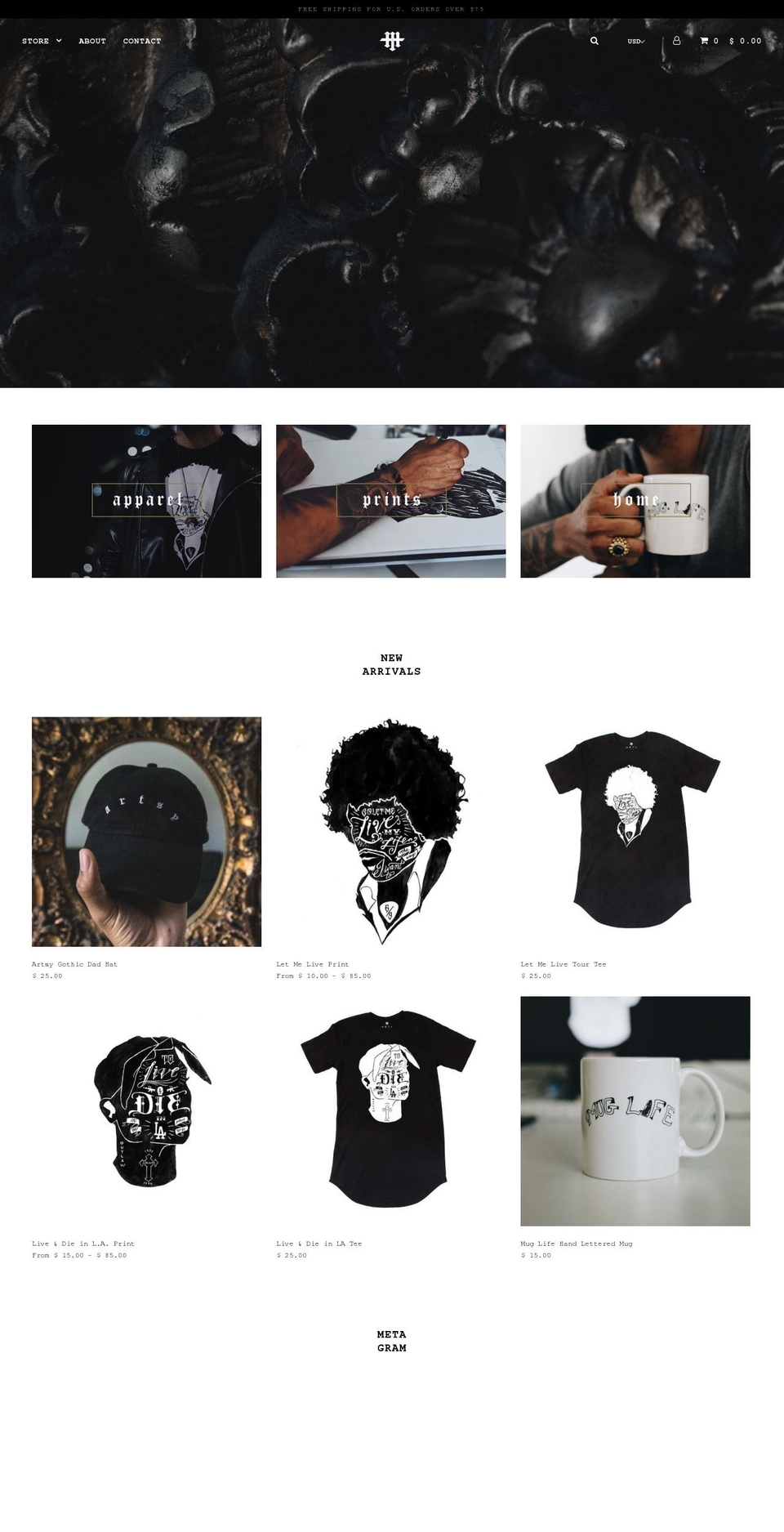 metalosangeles.com — Shopify storefront screenshot