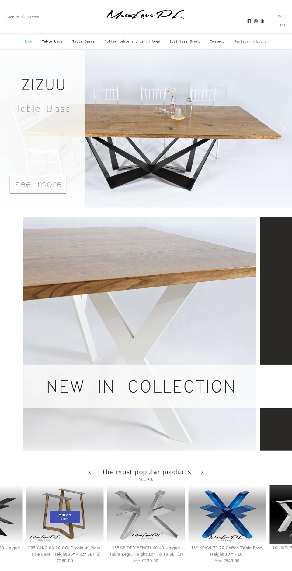metalovepl.com shopify website screenshot
