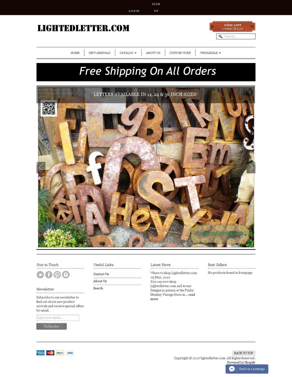 metalwordsandletters.com shopify website screenshot