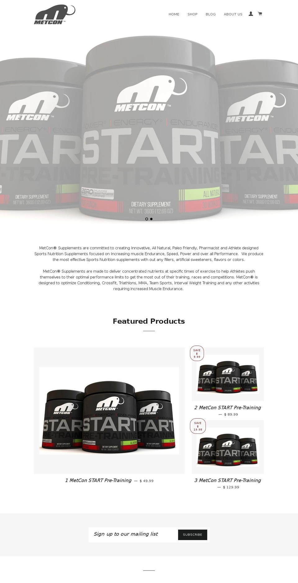 metconsups.com shopify website screenshot