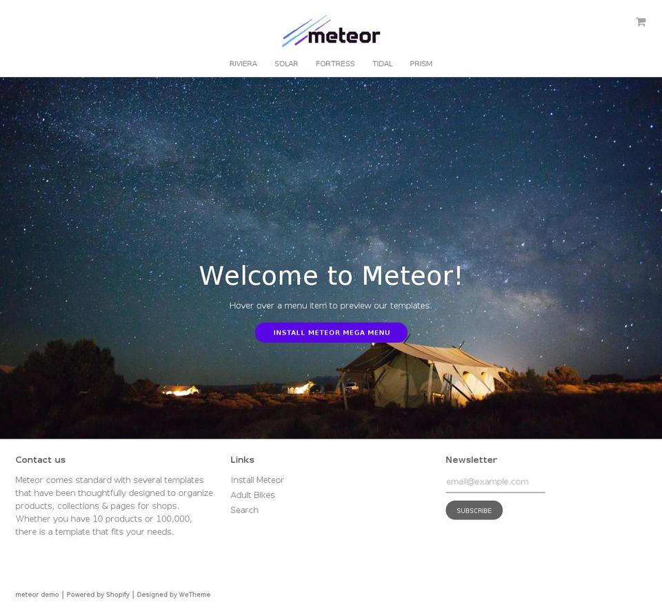 meteor-demo.myshopify.com shopify website screenshot