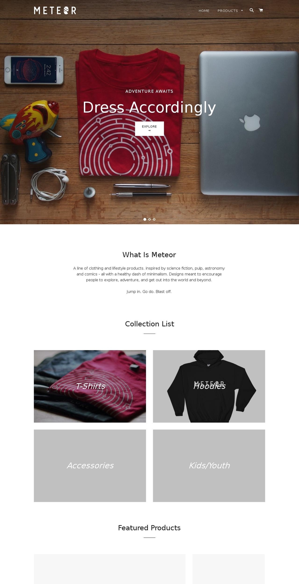 meteor-life.com — Shopify storefront screenshot