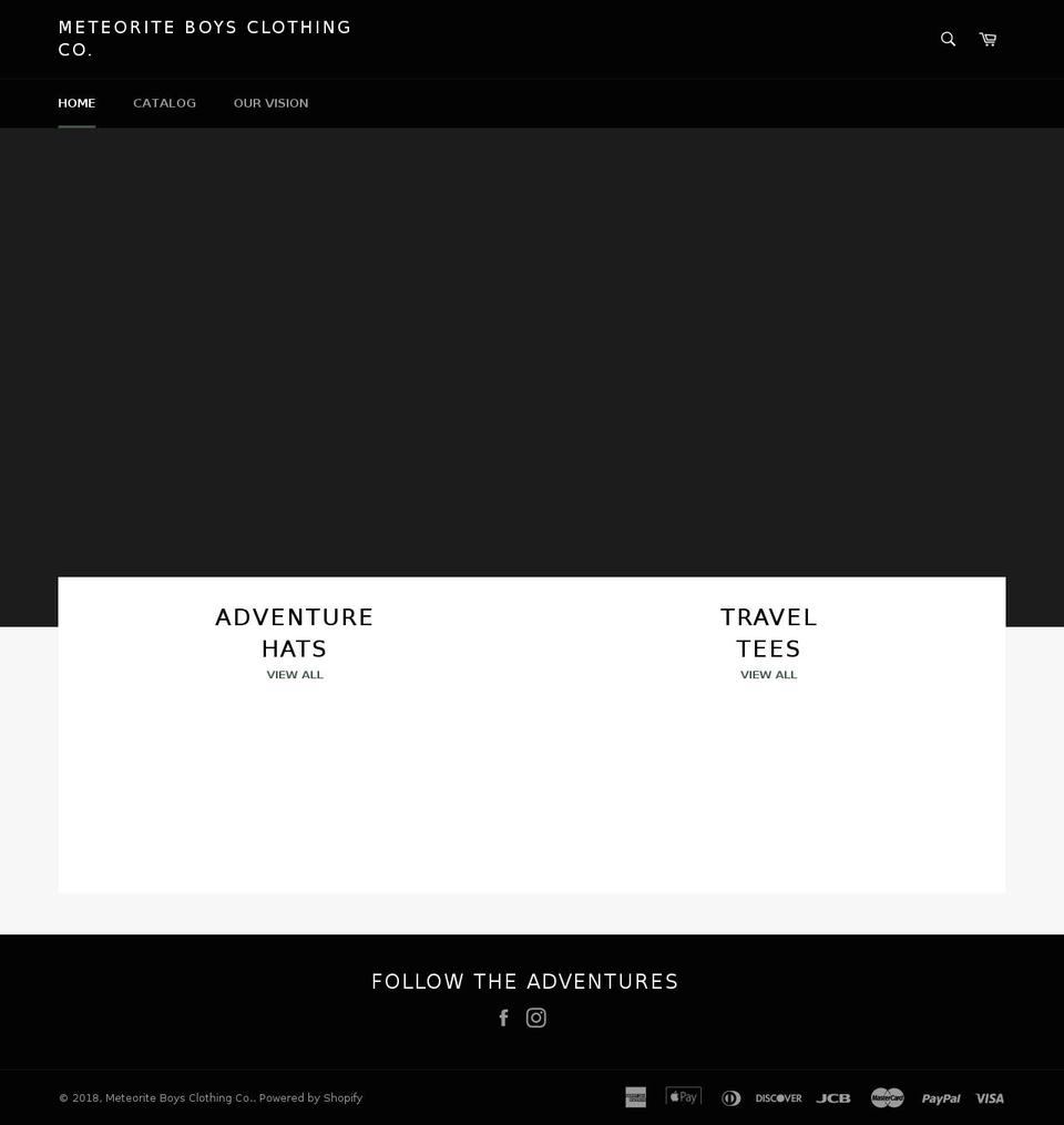 meteoriteboys.com — Shopify storefront screenshot