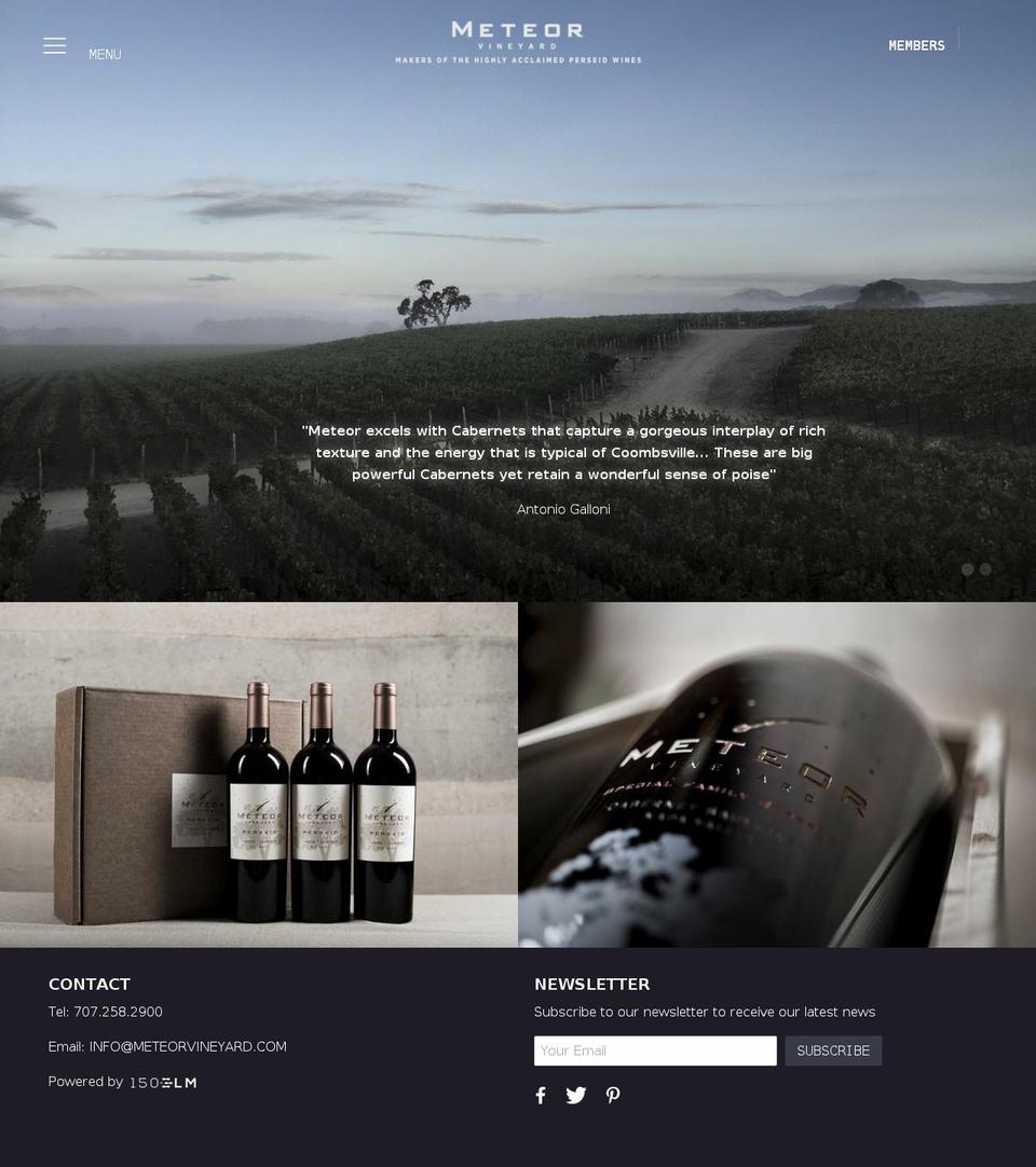 meteorvineyard.com — Shopify storefront screenshot