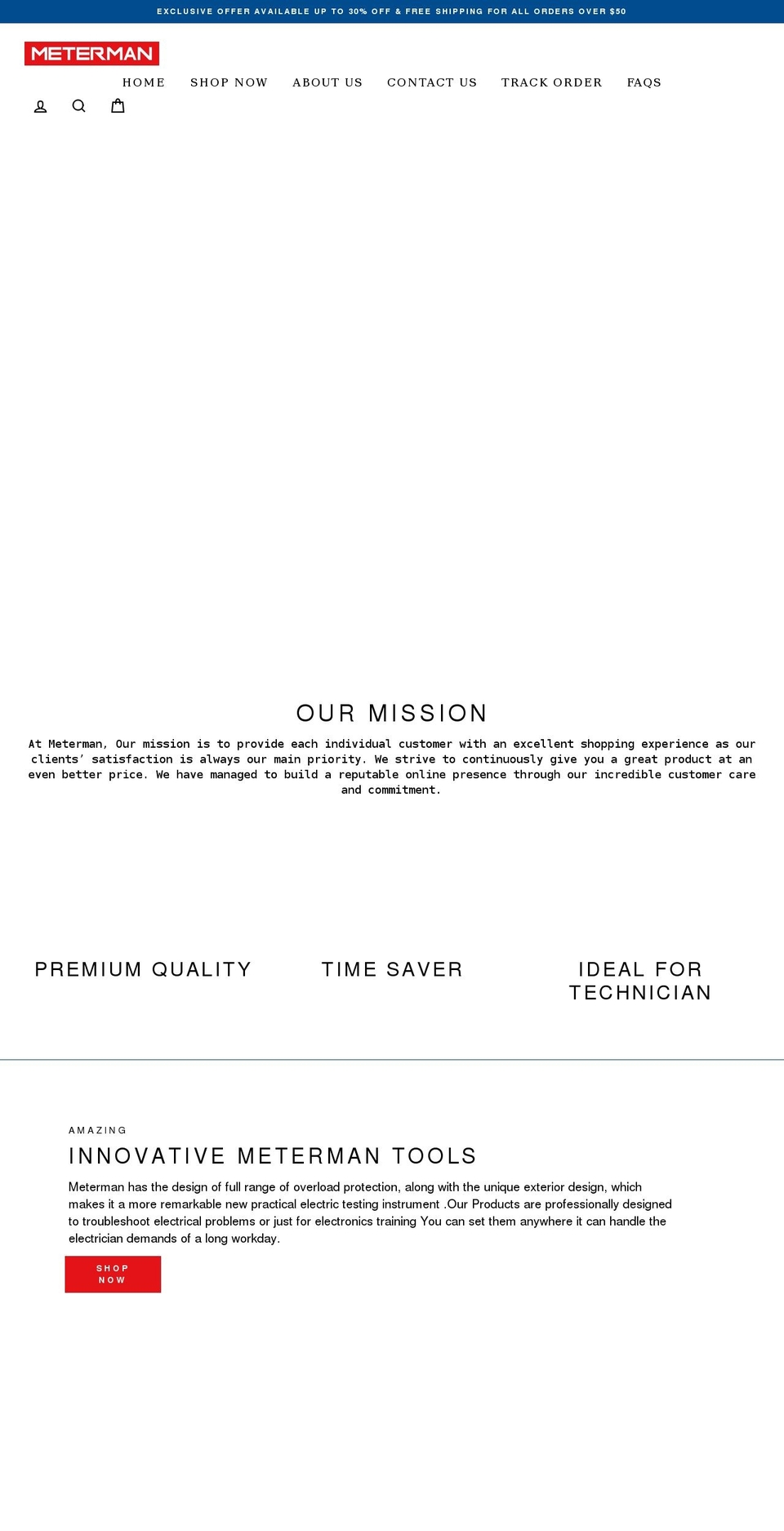 meterman.com shopify website screenshot