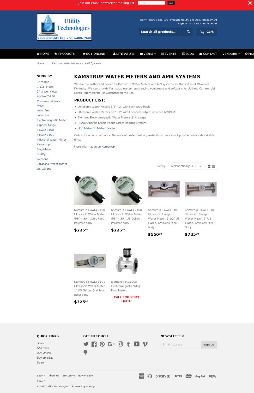 meterreadings.us shopify website screenshot