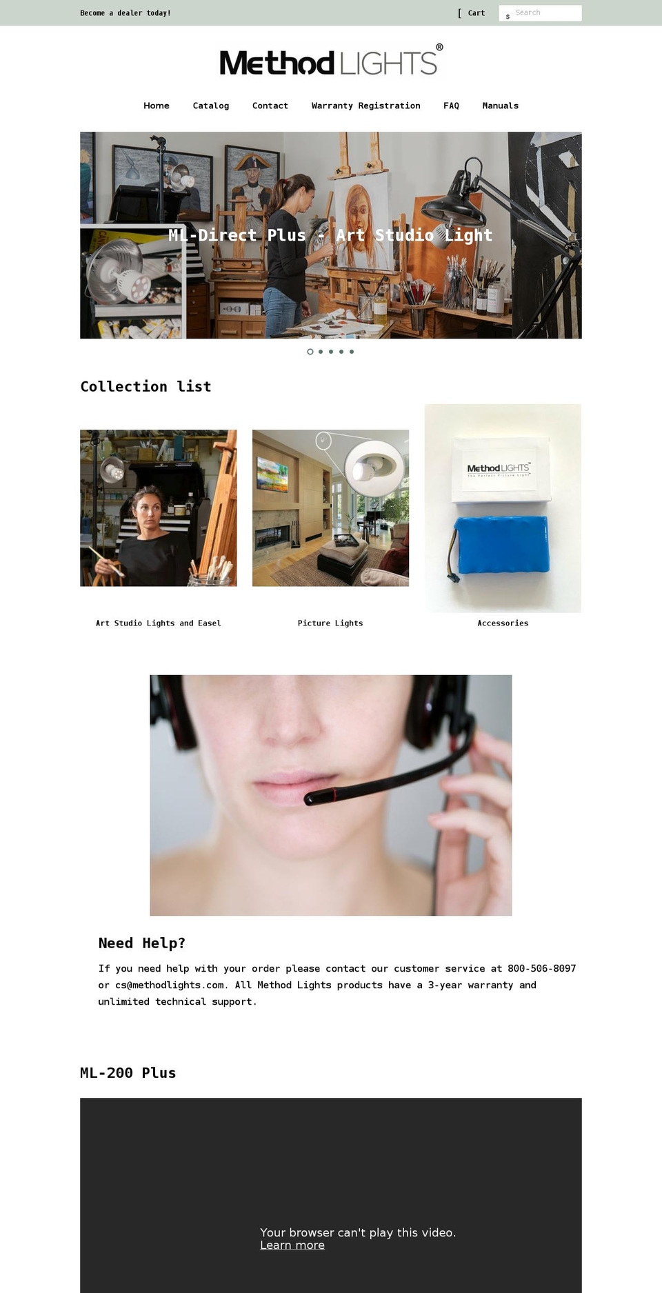 methodlights.com shopify website screenshot