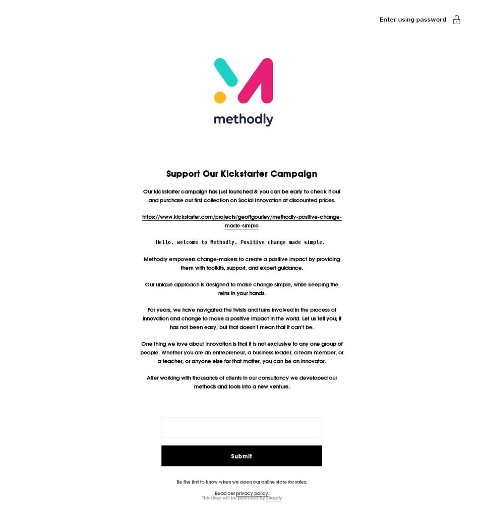 methodly.com.au shopify website screenshot