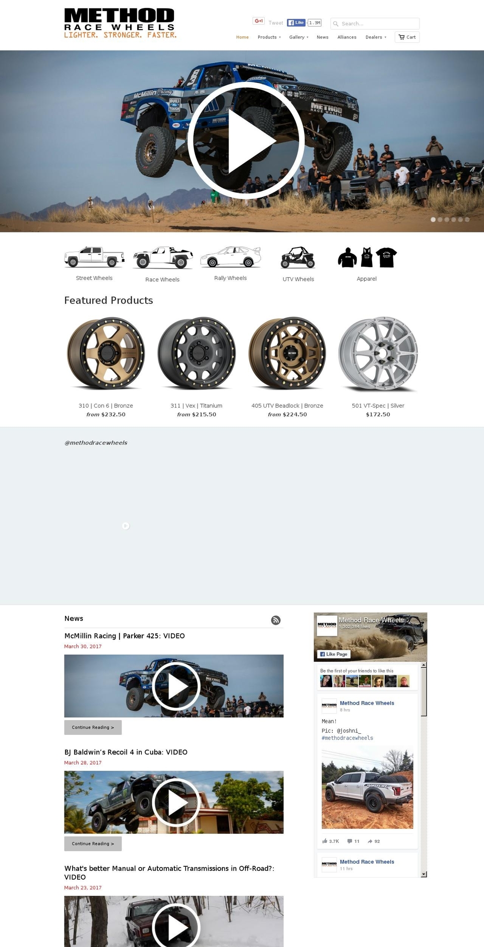 methodracewheels.com shopify website screenshot