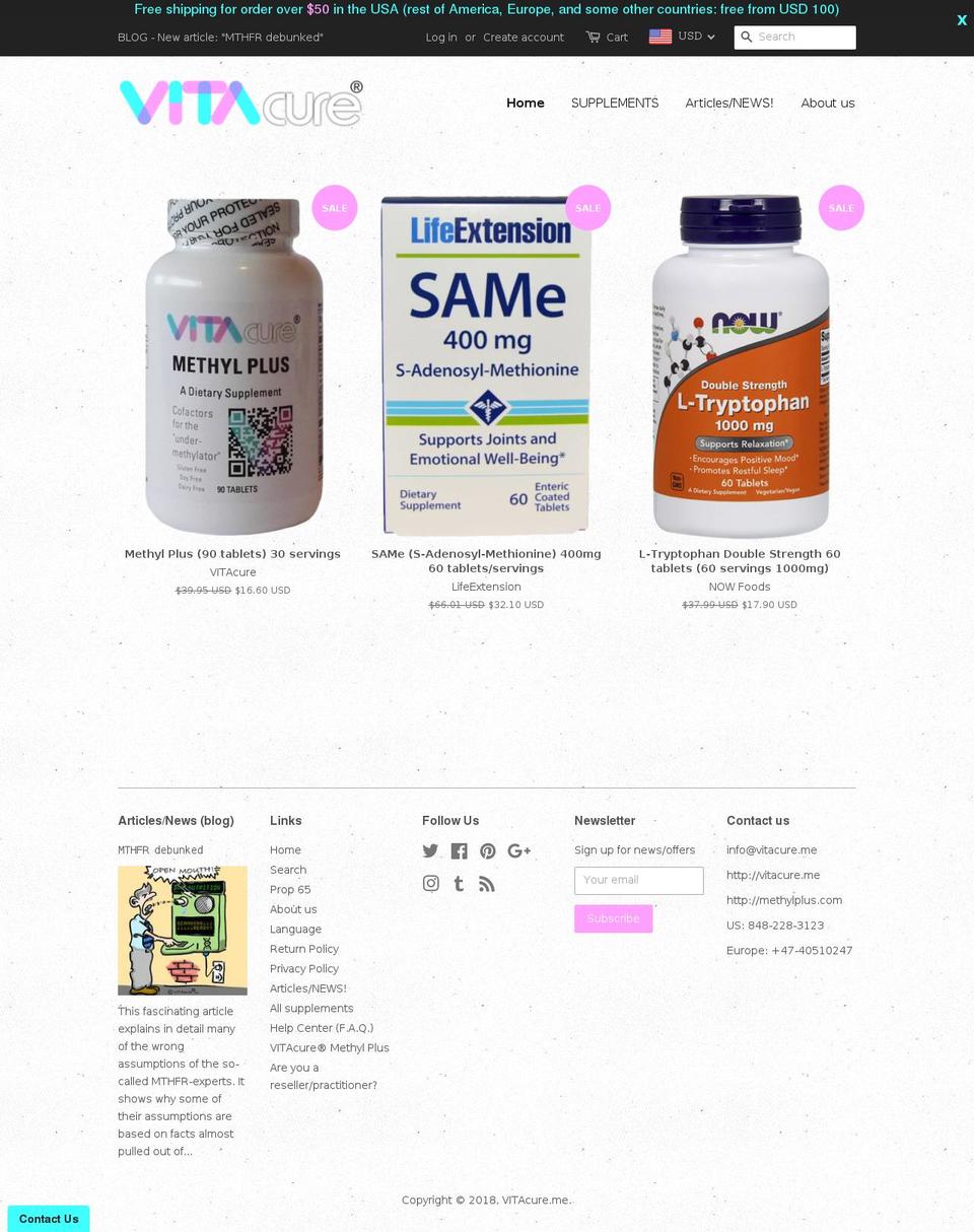 methylplus.com shopify website screenshot
