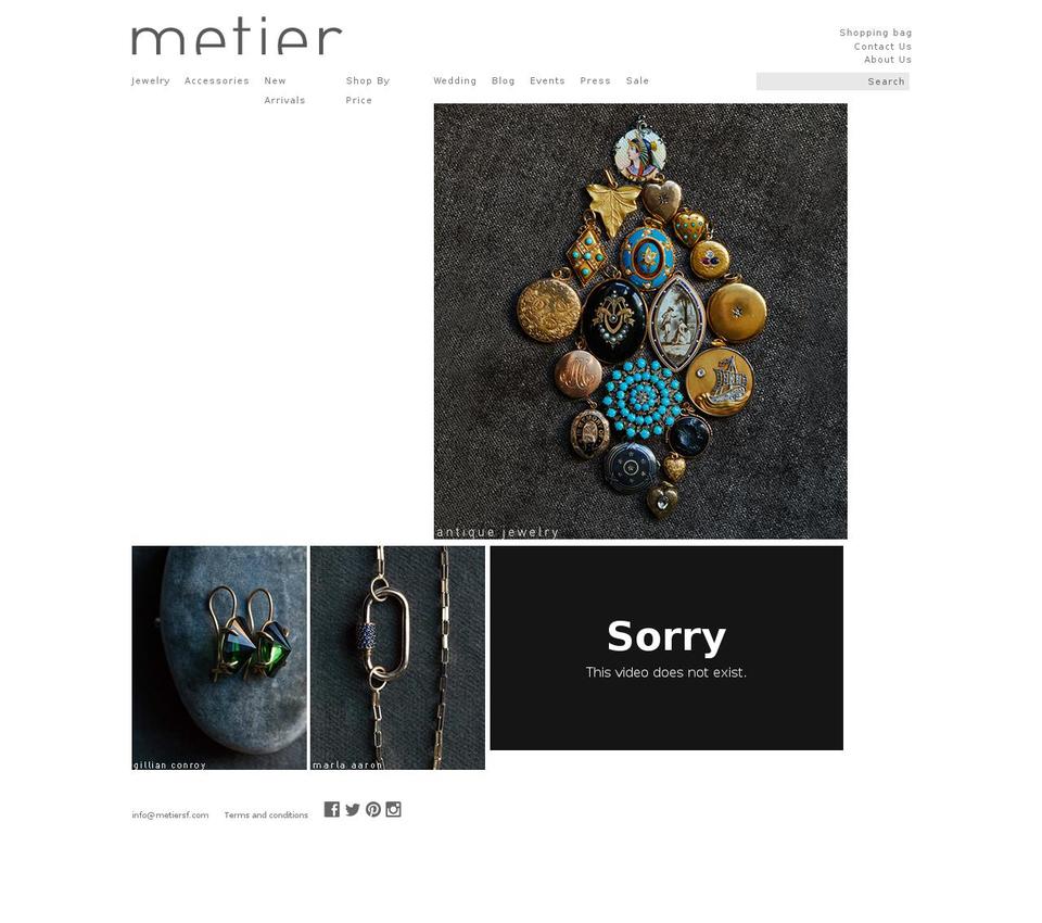metiersf.com shopify website screenshot