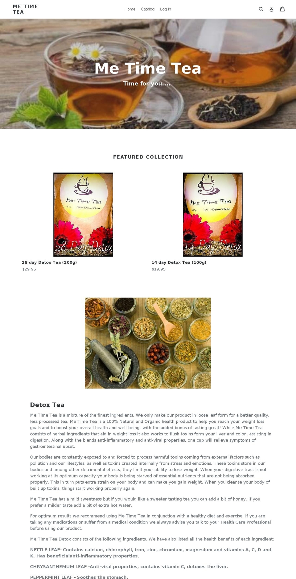 metimetea.com — Shopify storefront screenshot