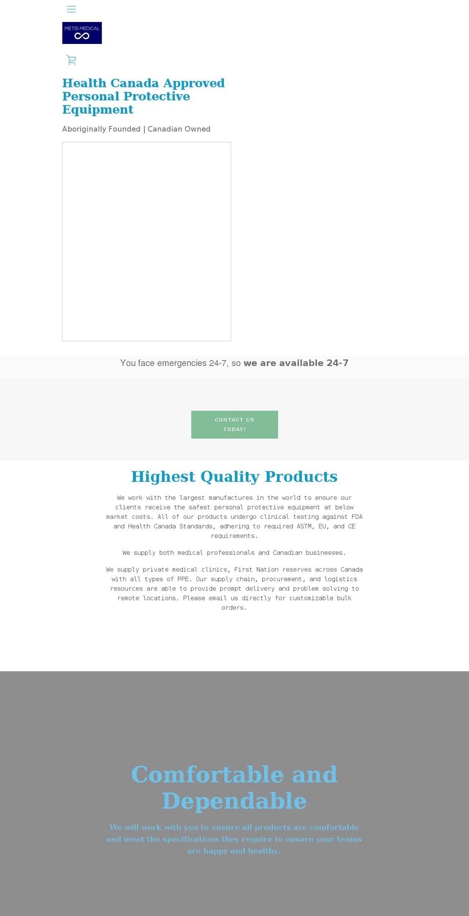 metismedical.net shopify website screenshot