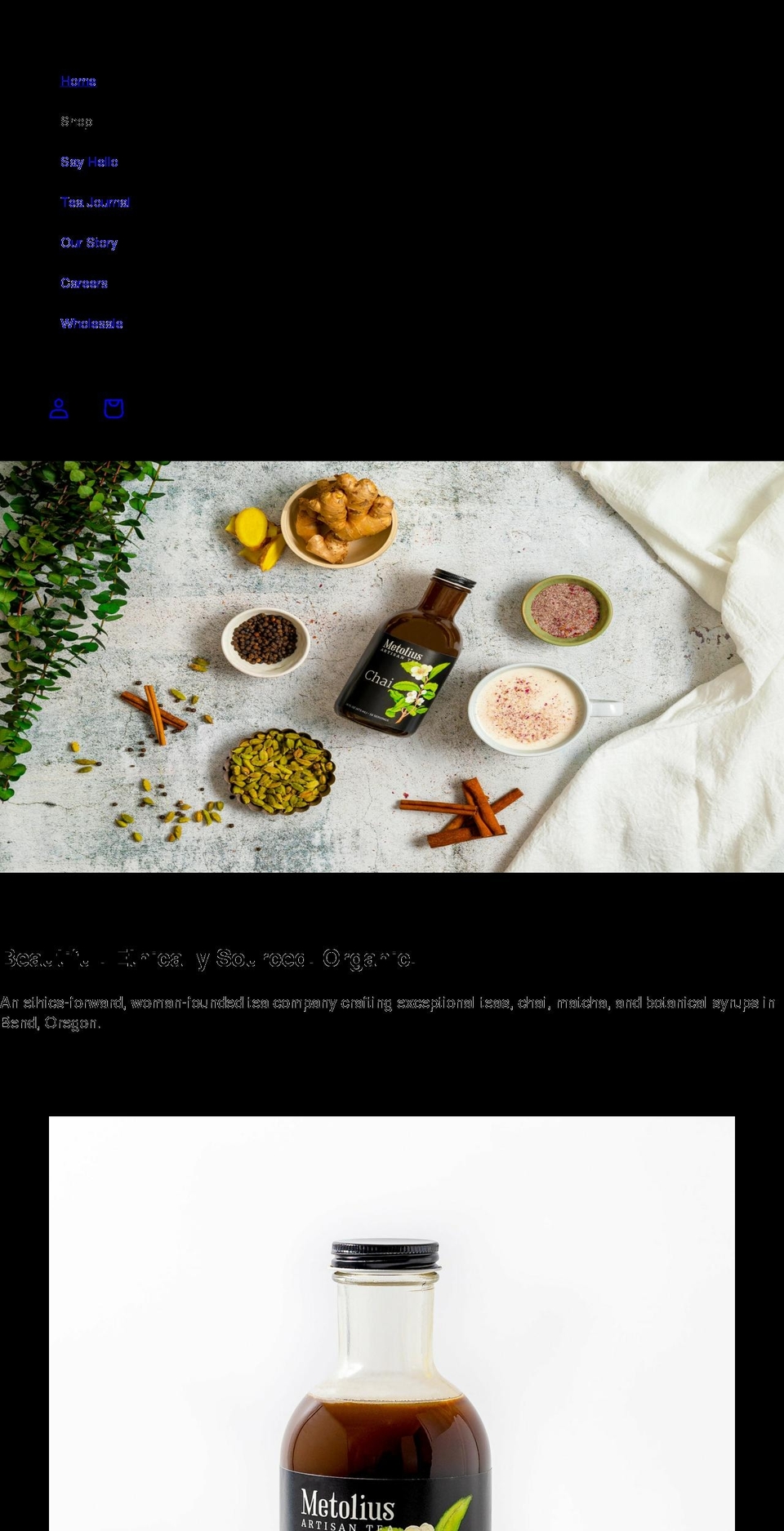 metoliustea.com shopify website screenshot