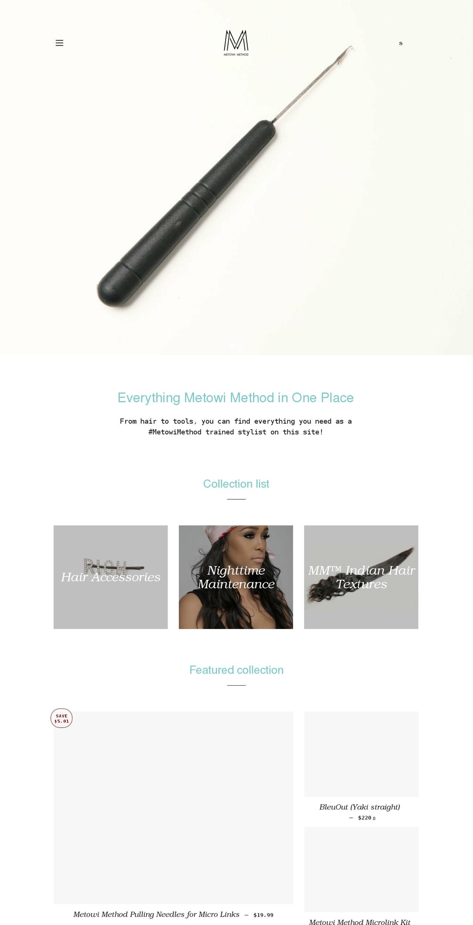 metowimethod.com shopify website screenshot
