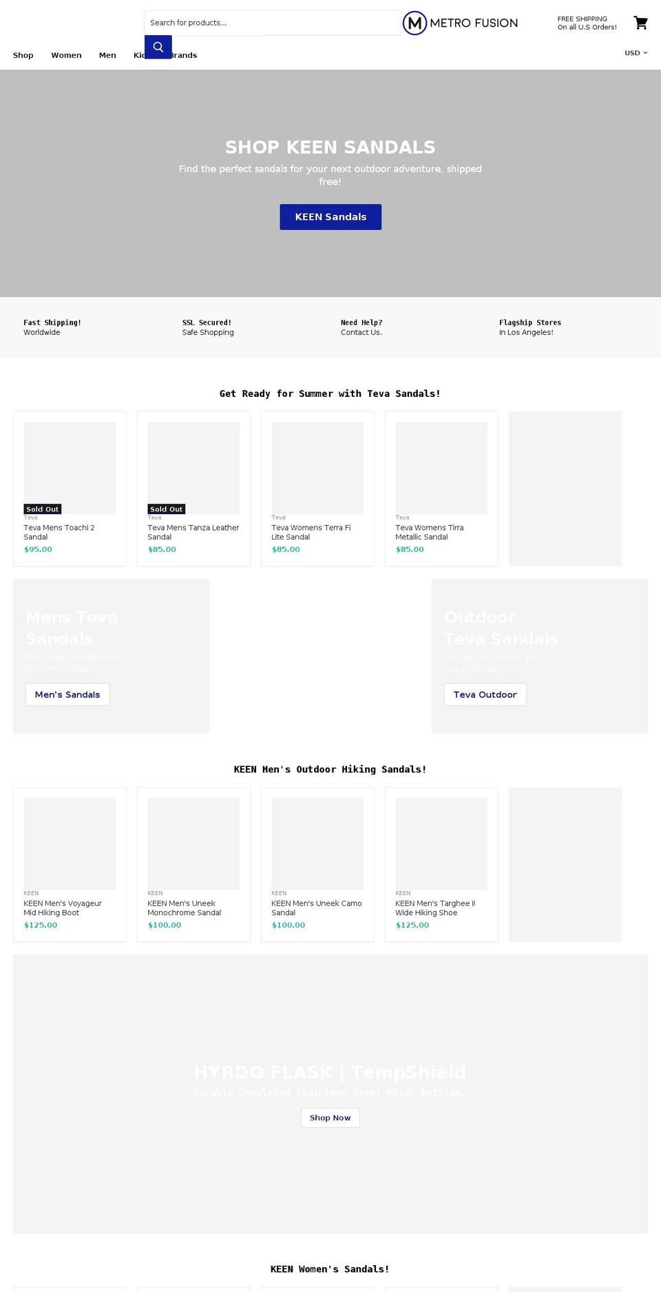 metro-fusion.com shopify website screenshot