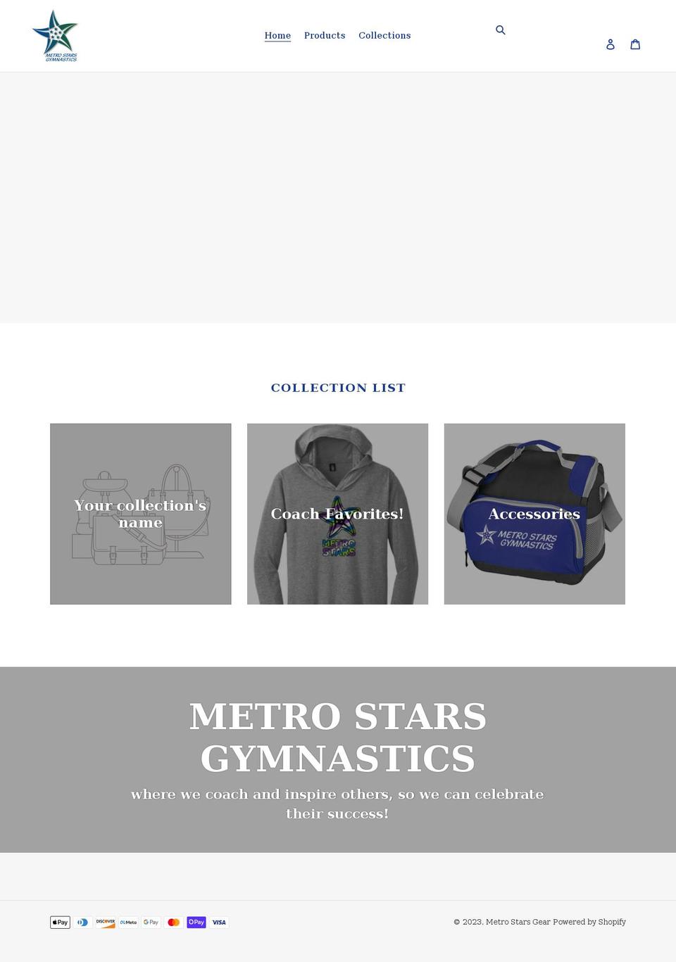 metro-stars-gymnastics.myshopify.com shopify website screenshot