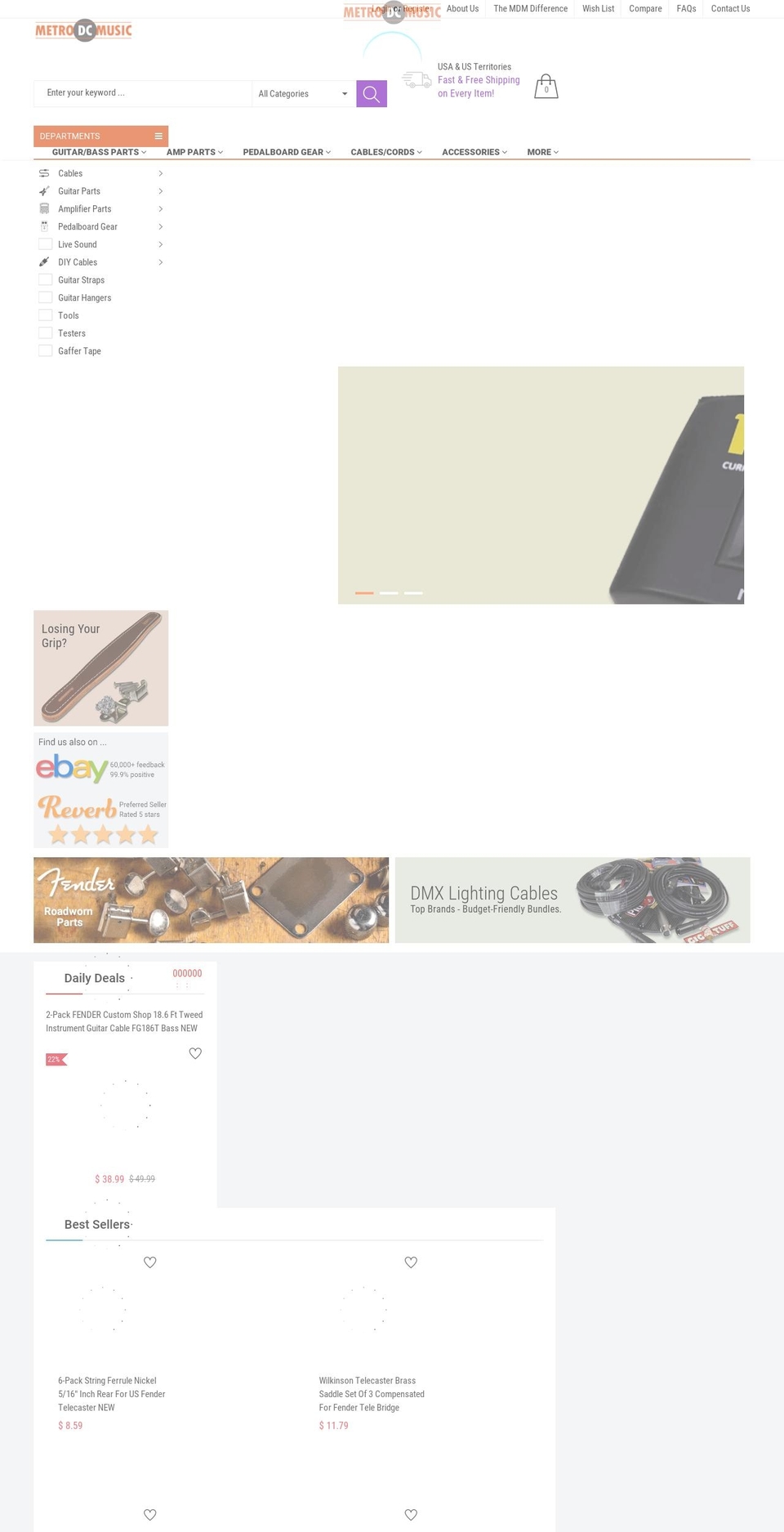 metrodcmusic.com shopify website screenshot