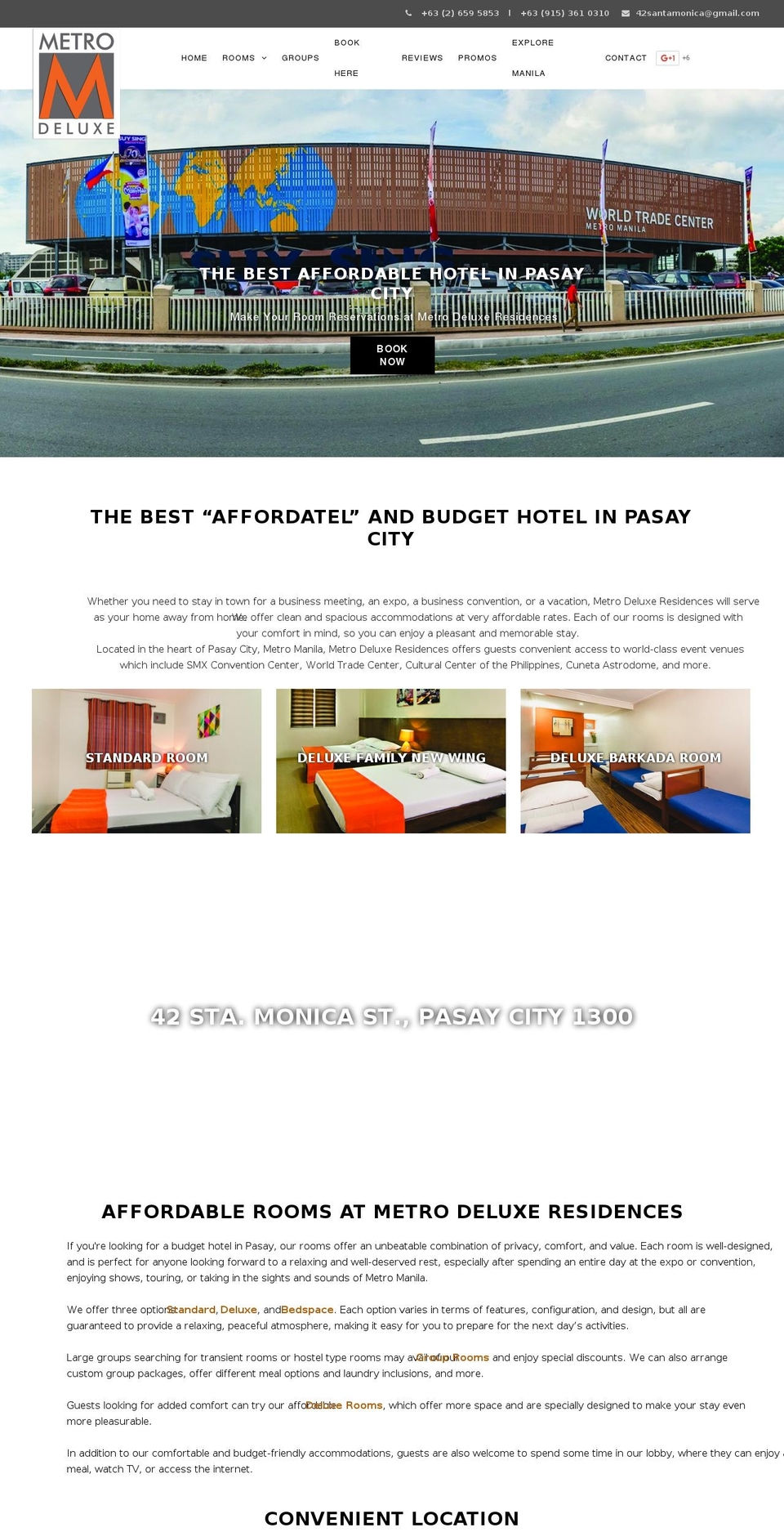 metrodeluxeresidences.com shopify website screenshot