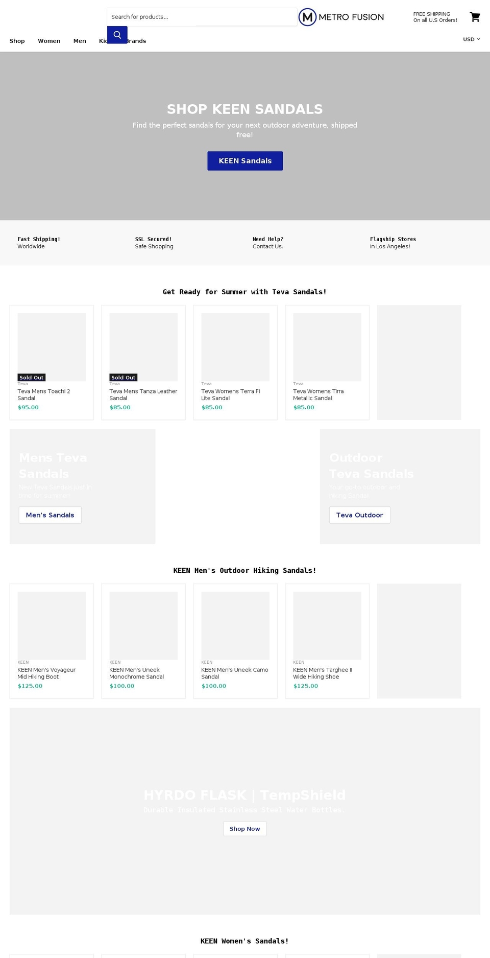 metrofusion.com shopify website screenshot