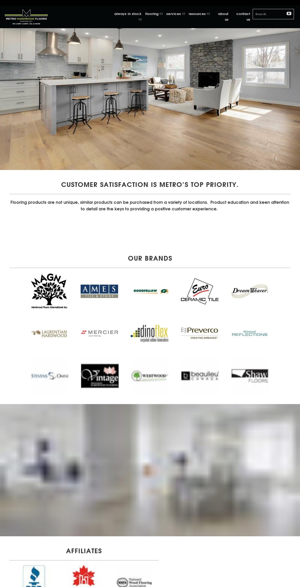 metrohardwoodfloors.com shopify website screenshot