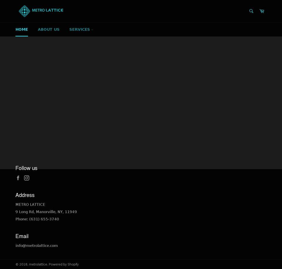 metrolattice.com shopify website screenshot