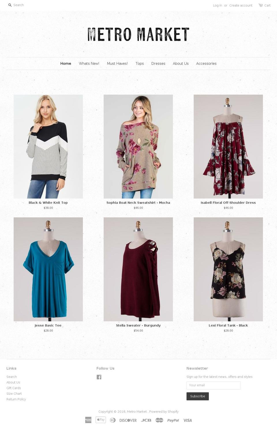 metromarketdsm.com shopify website screenshot