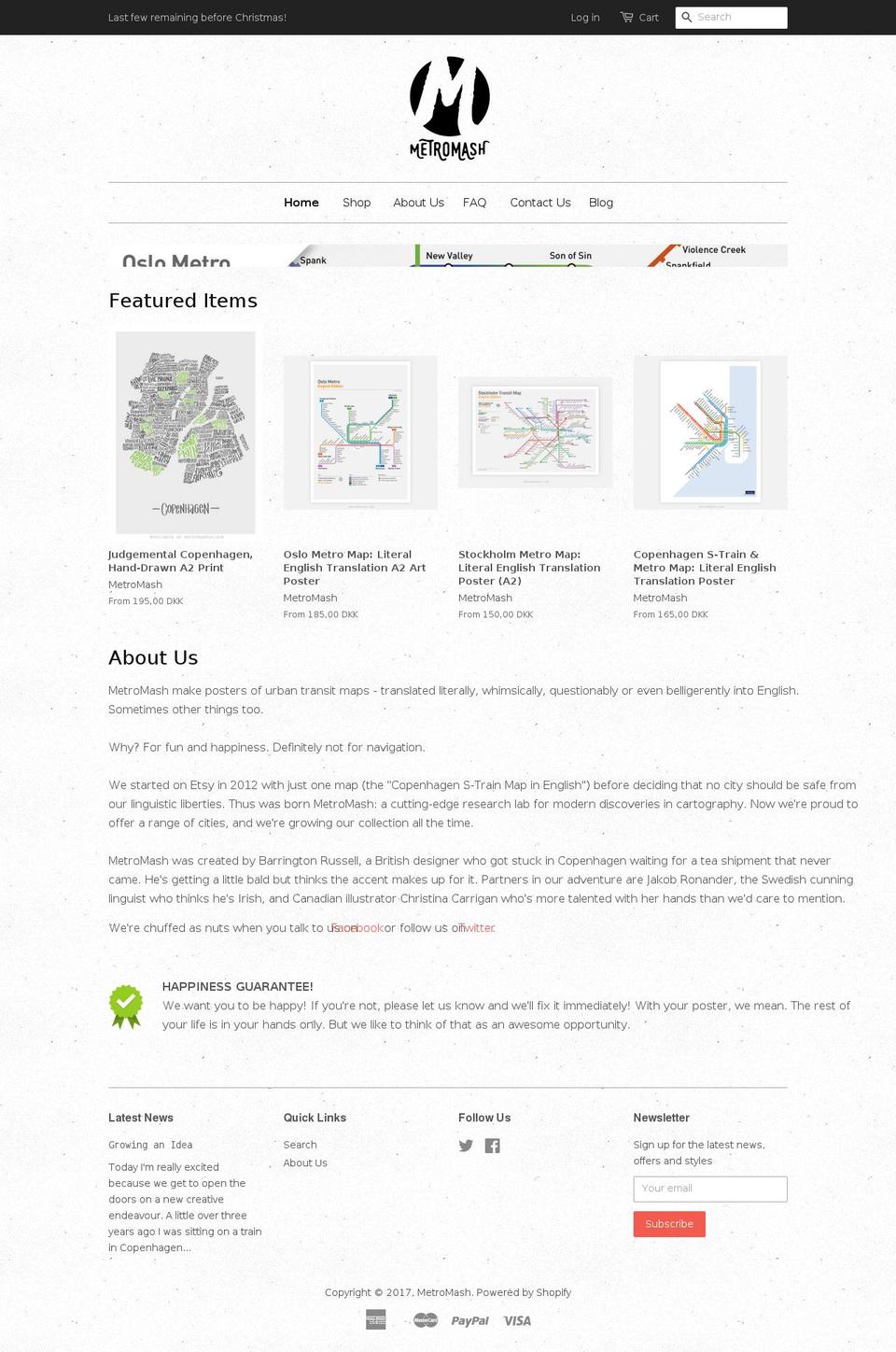 metromashco.com shopify website screenshot