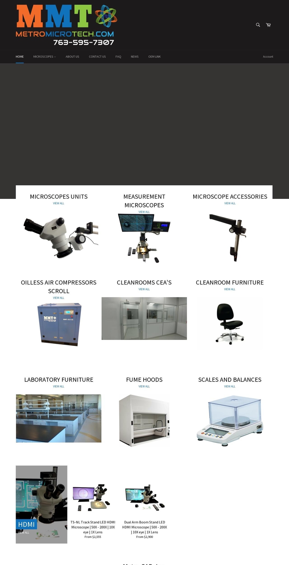 metromicrotech.com shopify website screenshot