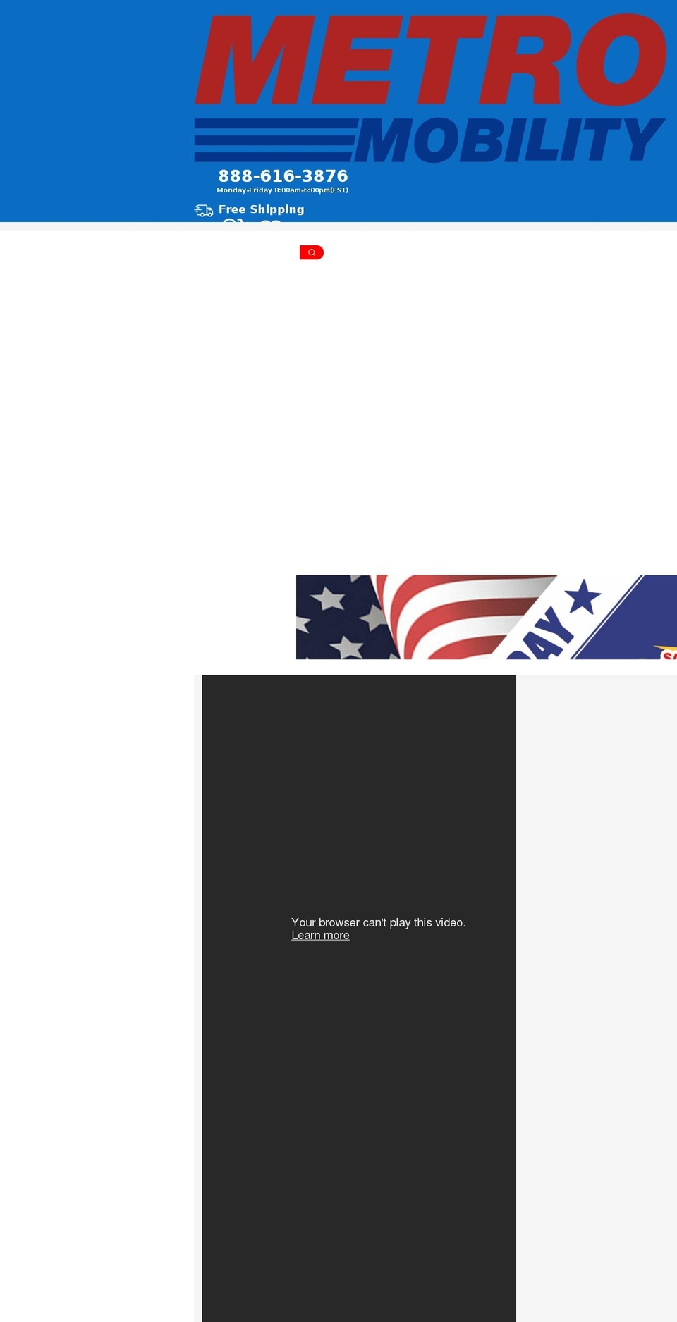 metromobility.com shopify website screenshot