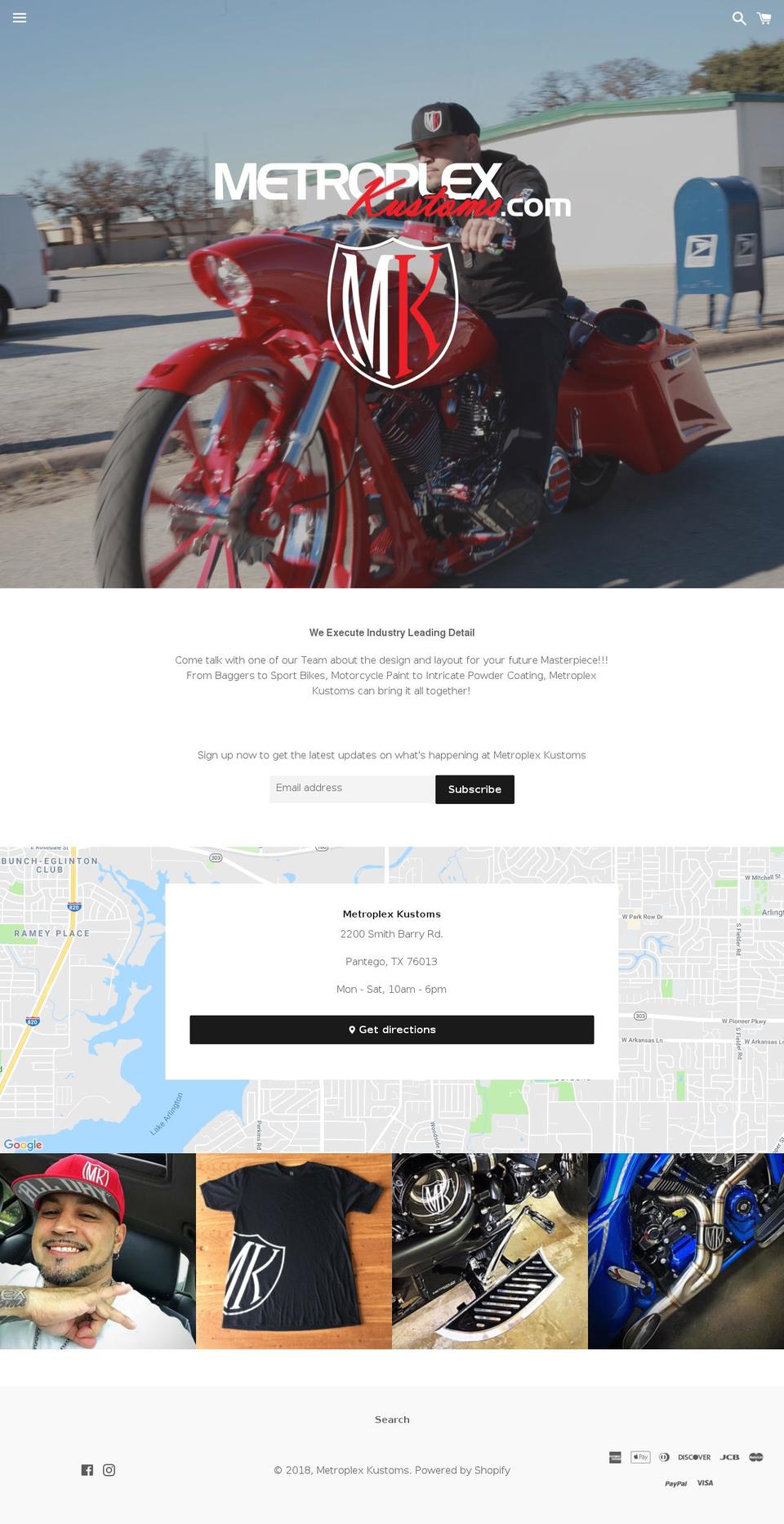 metroplexkustoms.com — Shopify storefront screenshot
