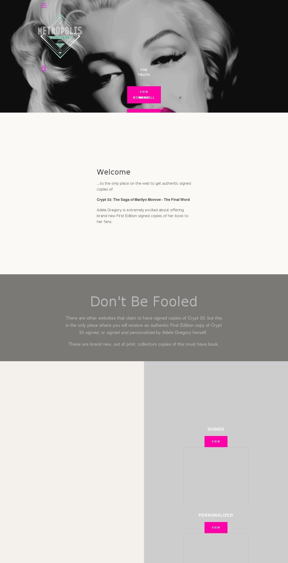 metropolispublishingllc.com — Shopify storefront screenshot