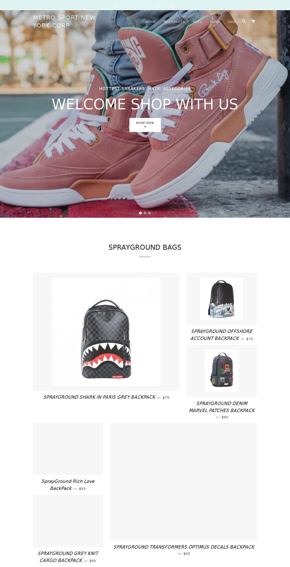 Sports Shopify theme site example metrosportsnyc.com