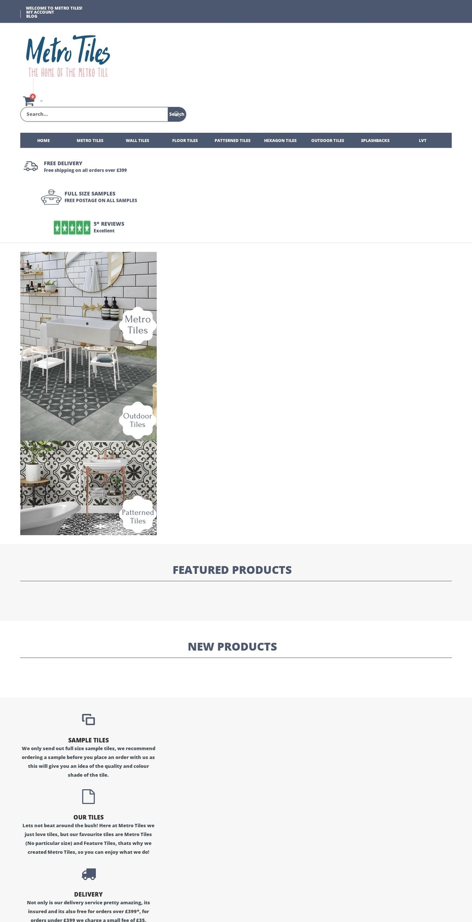 metrotiles.co.uk shopify website screenshot