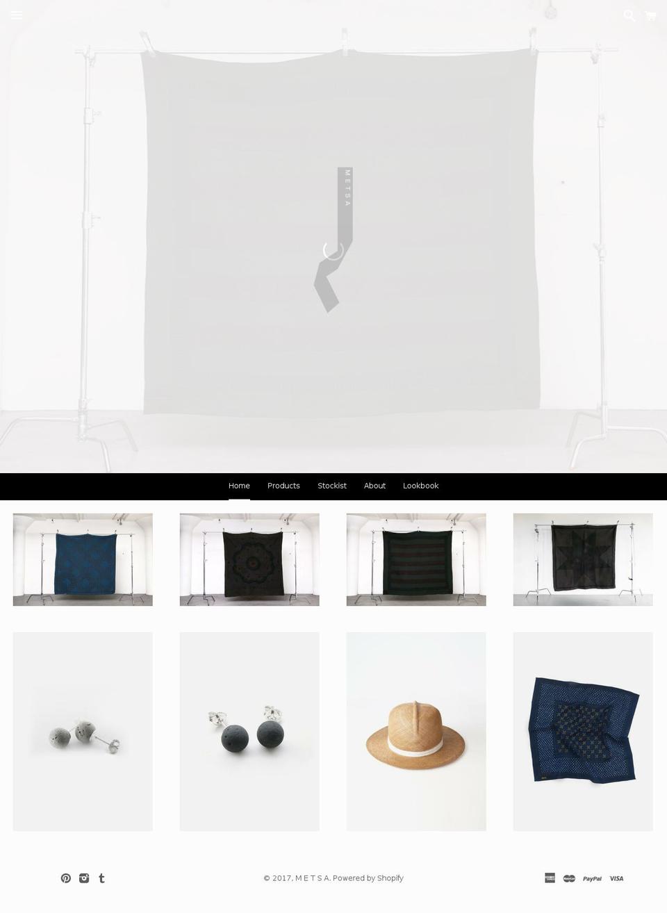 metsadesign.com shopify website screenshot