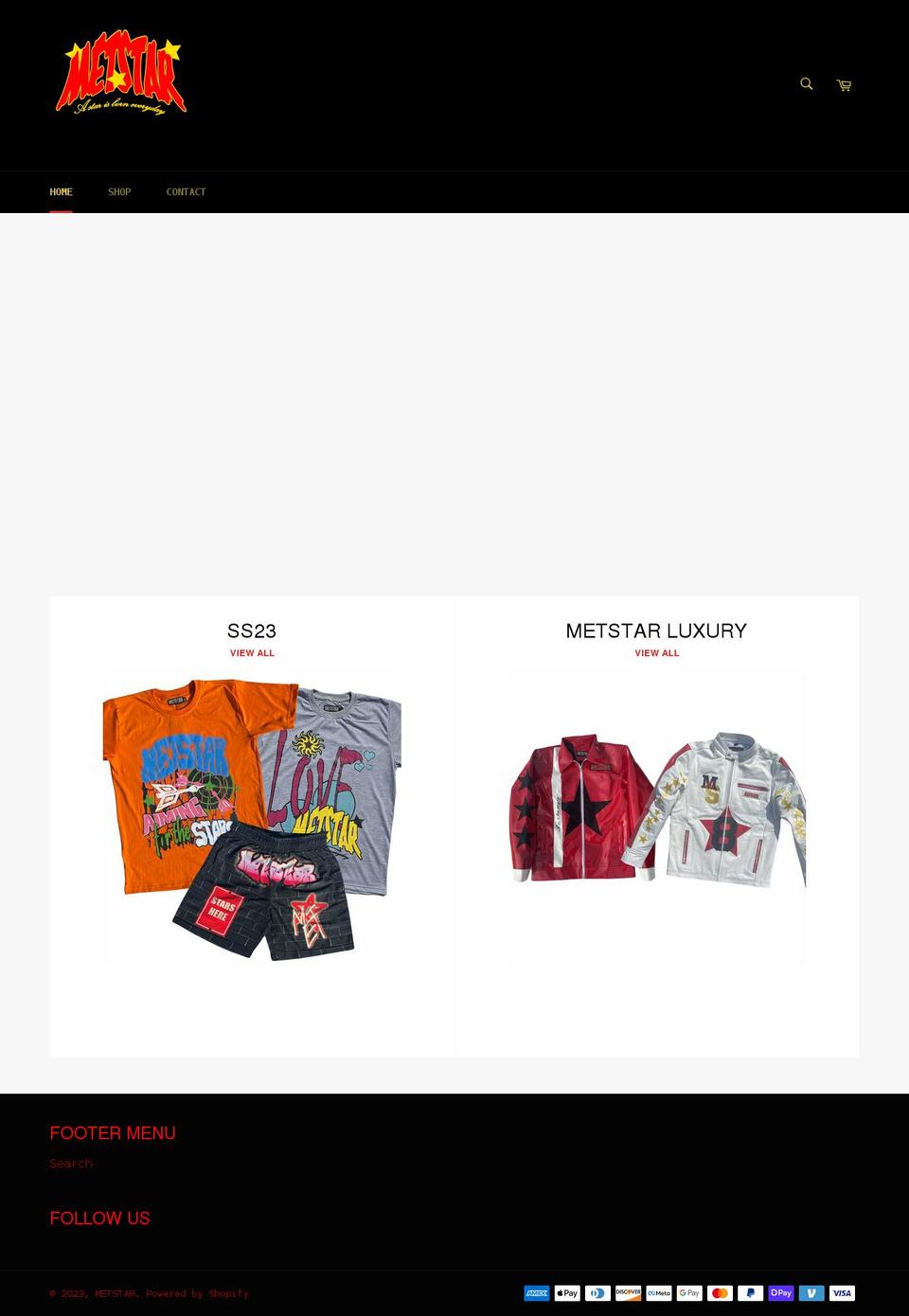 metstar.one shopify website screenshot