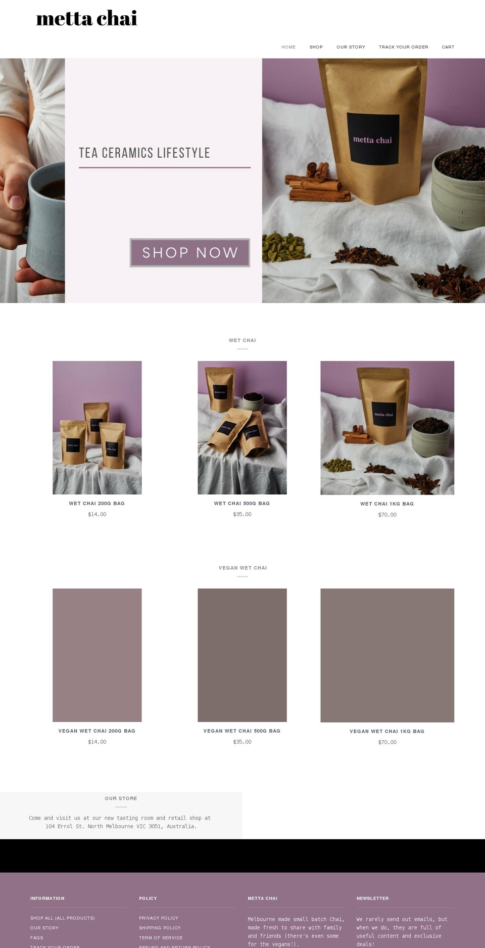 mettachai.com shopify website screenshot