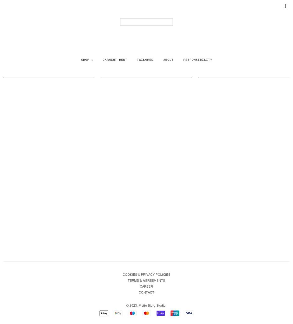 mettebjergstudio.com shopify website screenshot