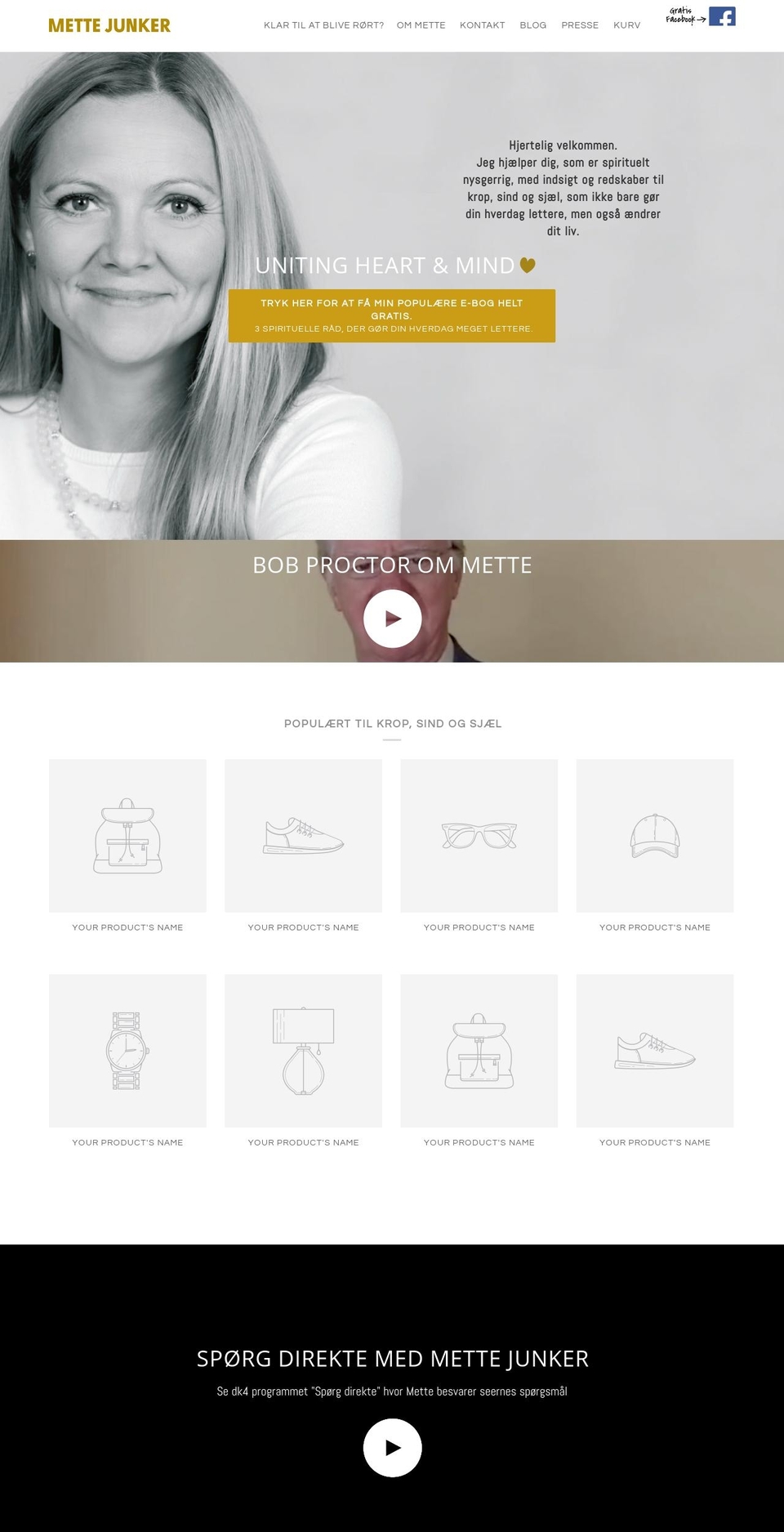 mettejunker.dk shopify website screenshot