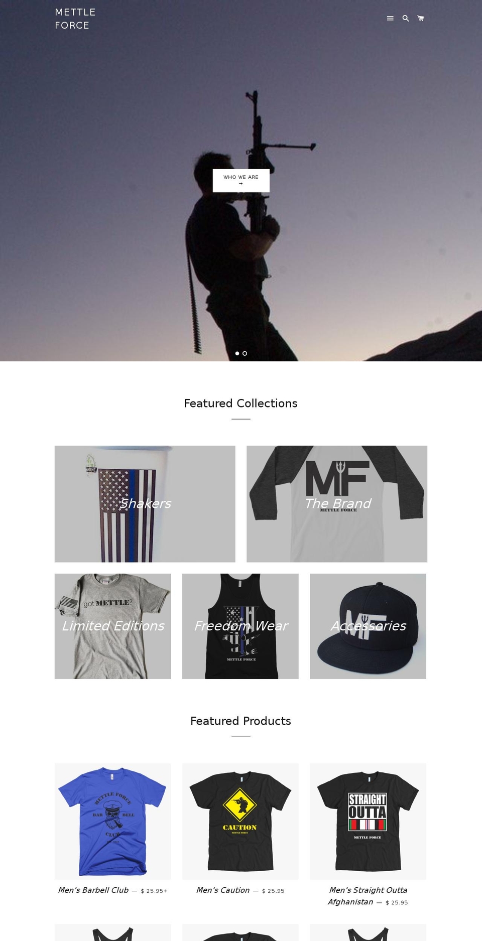 mettleforce.com shopify website screenshot
