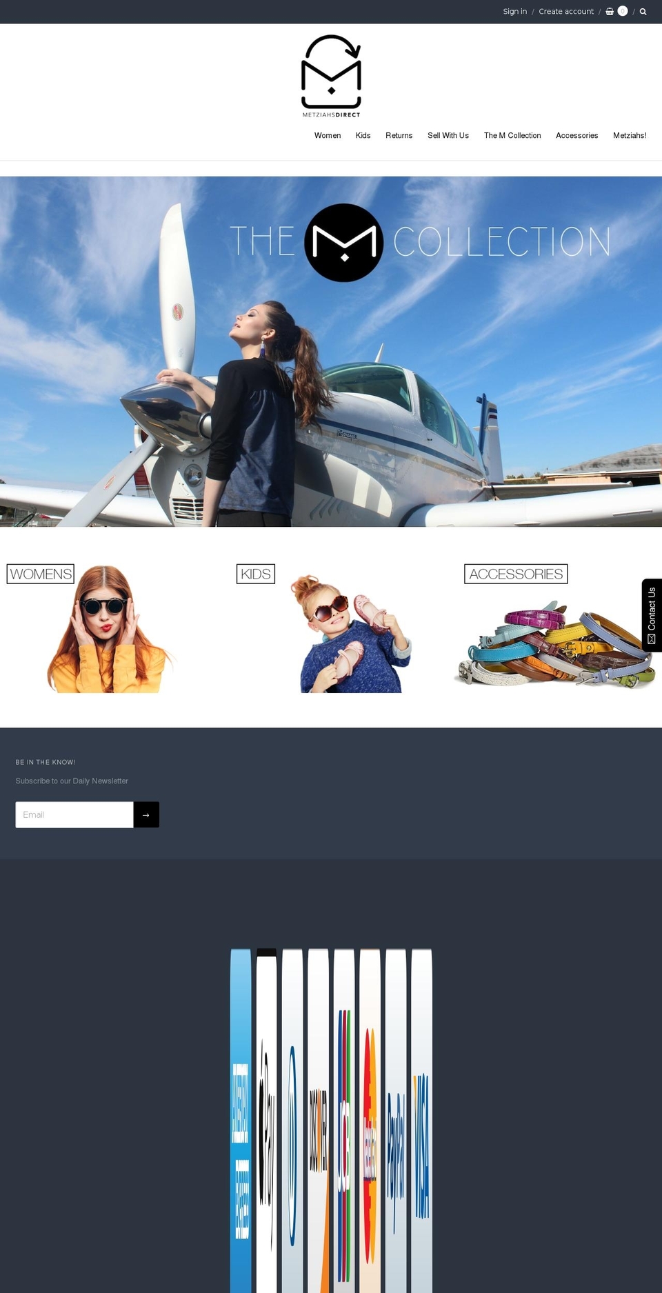 Boost Shopify theme site example metziahsdirect.com