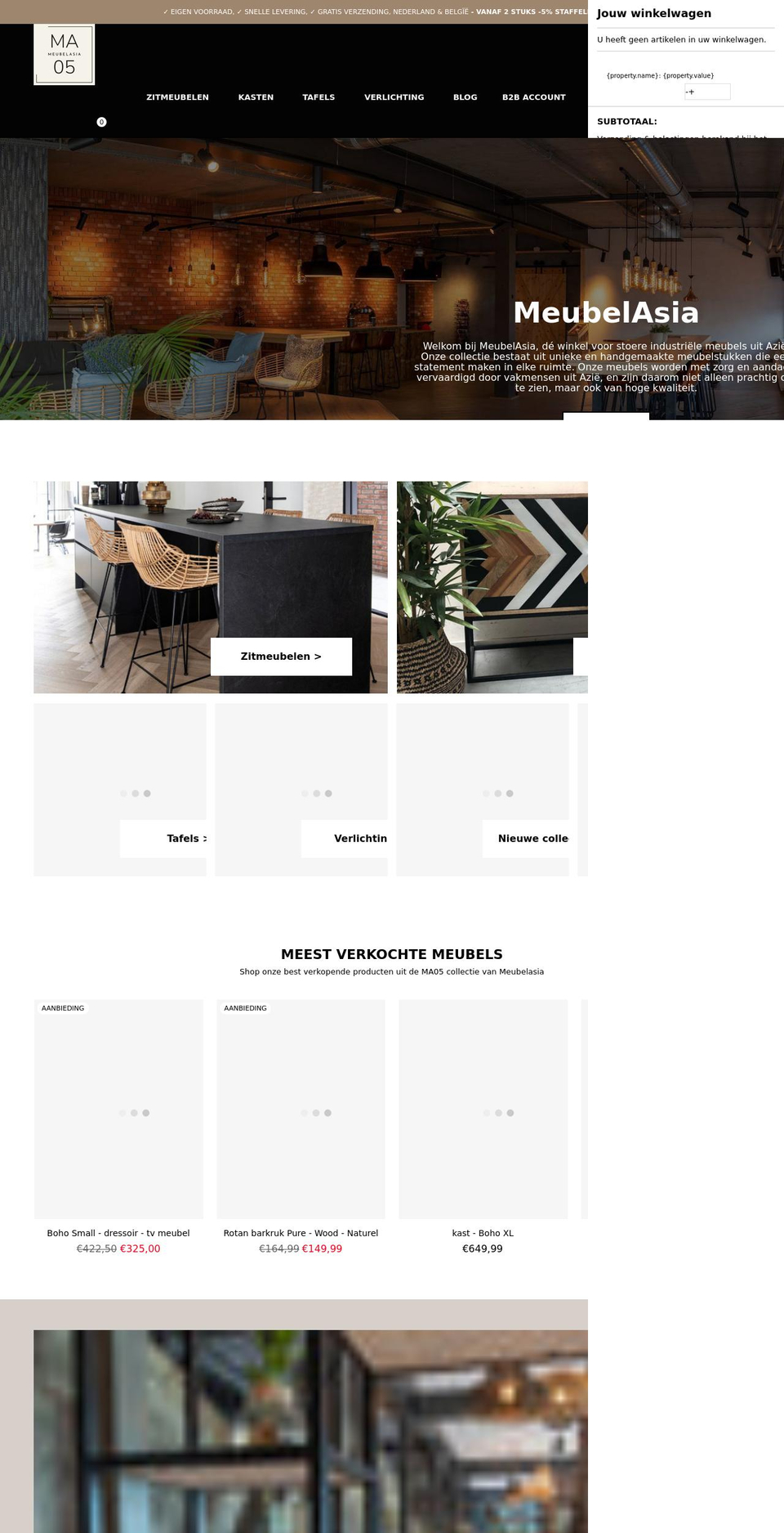 meubelasia.eu shopify website screenshot