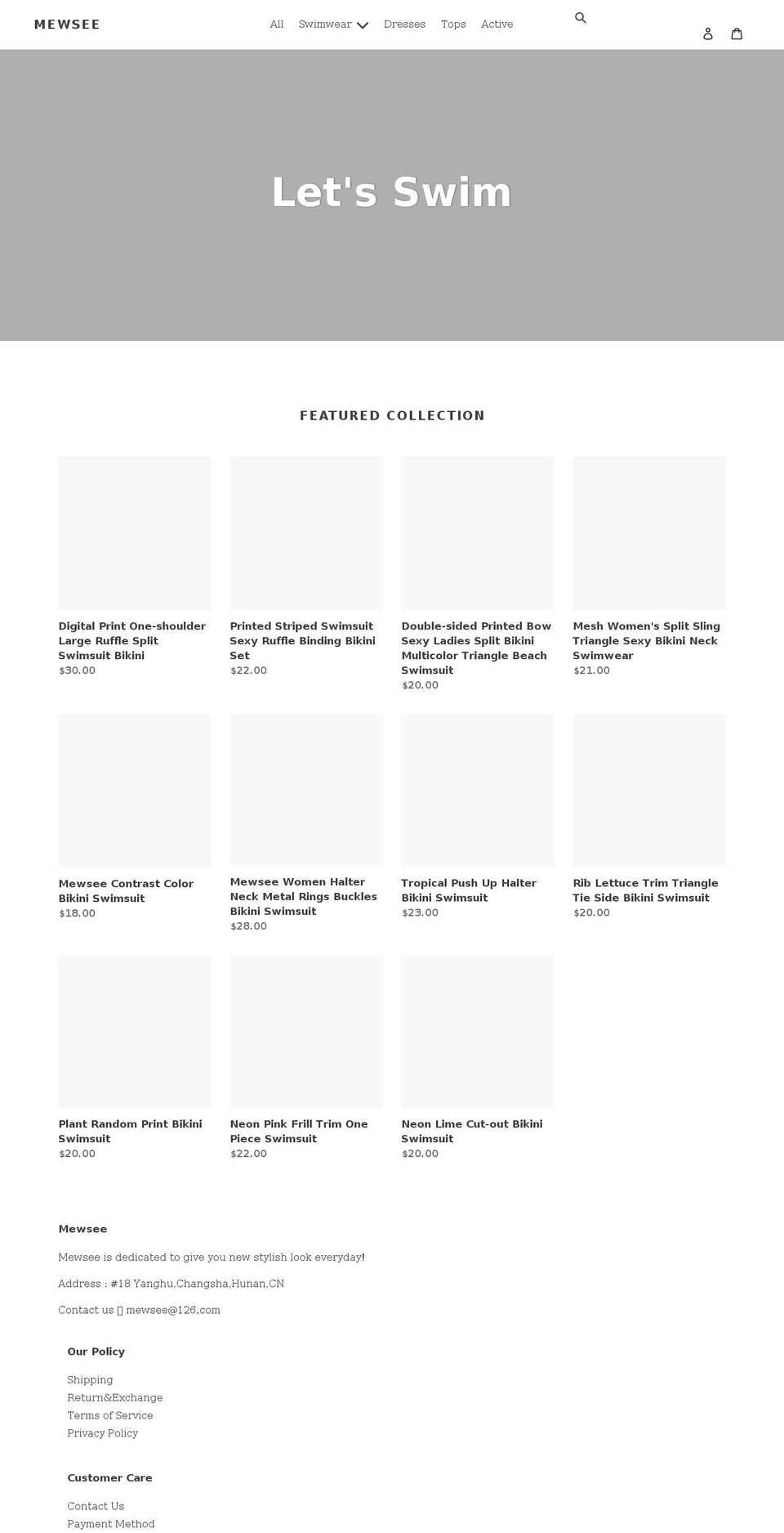 mewsee.com shopify website screenshot