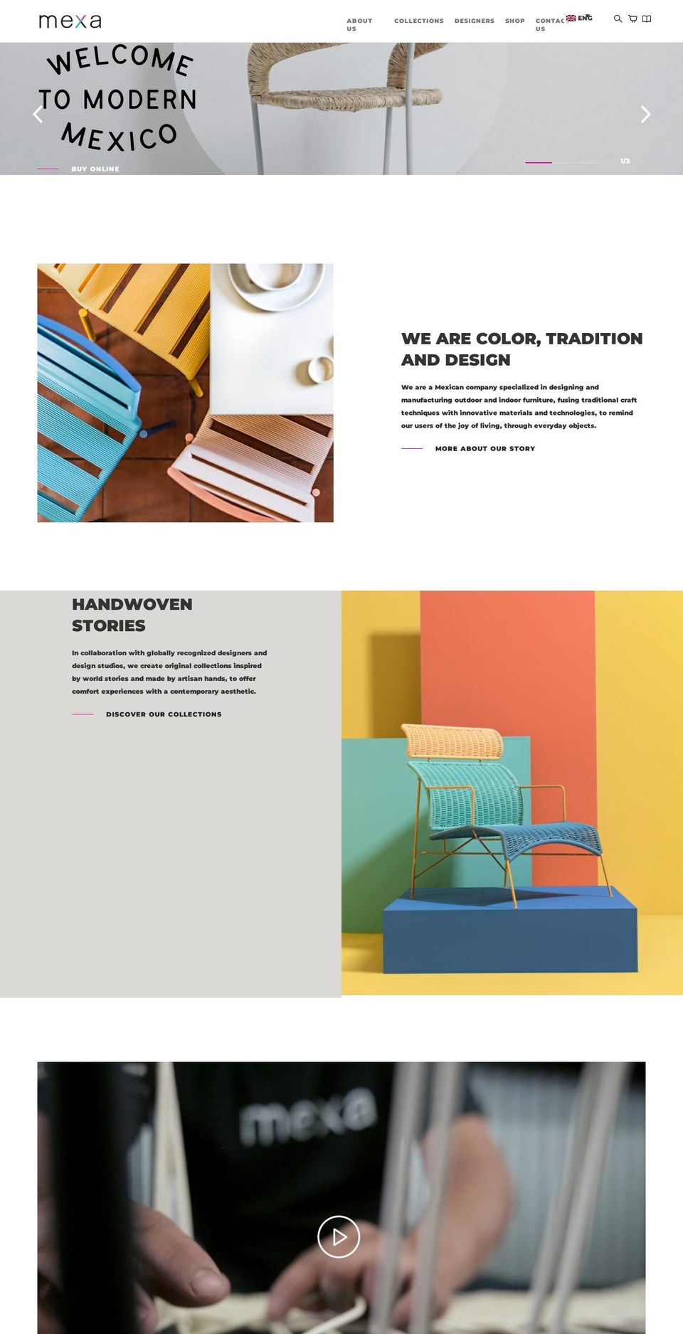 mexa.design shopify website screenshot