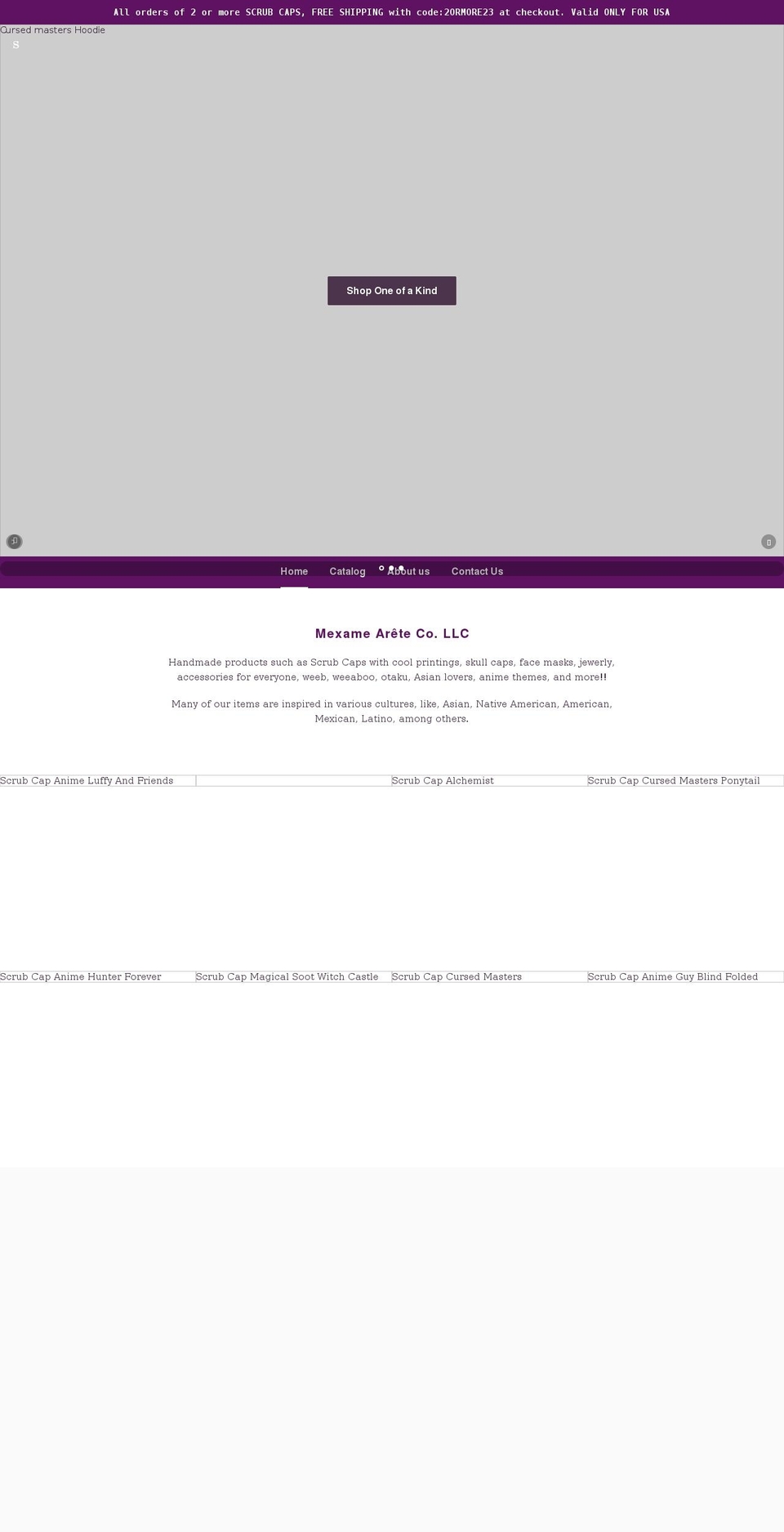 mexamearete.com shopify website screenshot