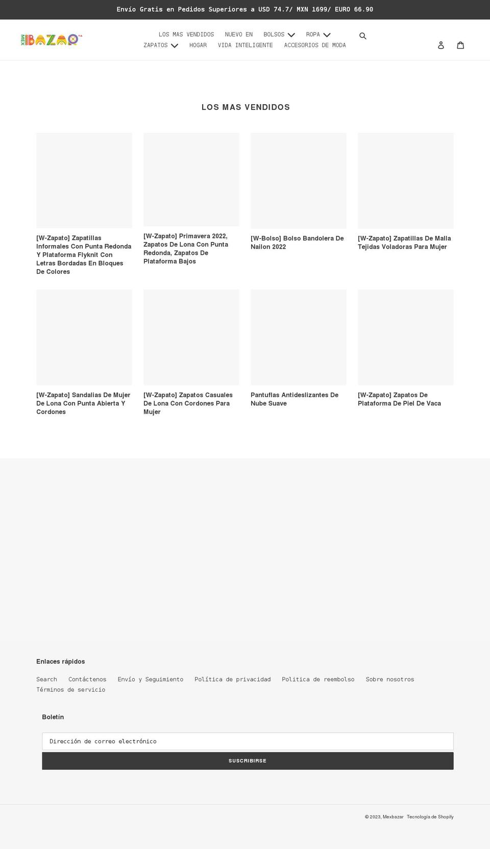 mexbazar.com shopify website screenshot