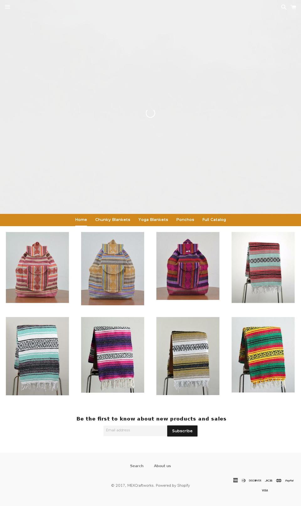 mexcraftworks.com shopify website screenshot