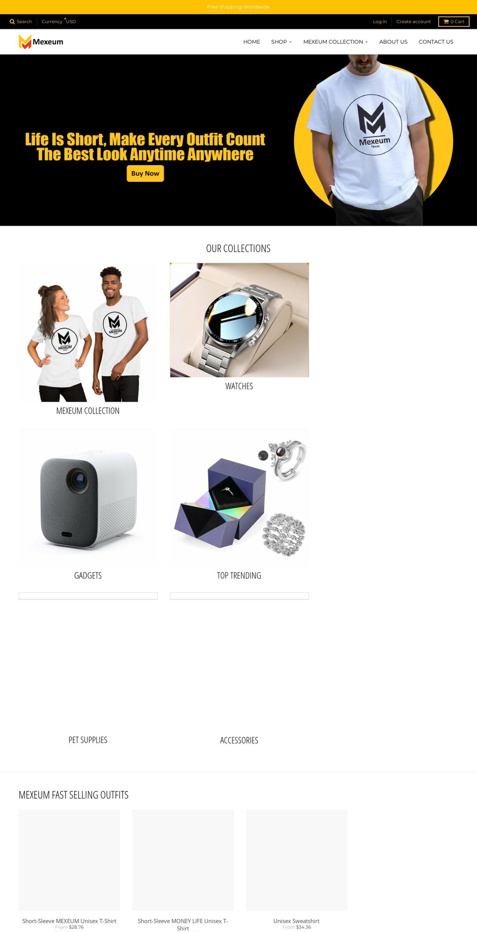 mexeum.com shopify website screenshot